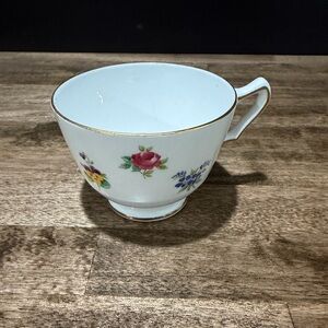 Floral Teacup with Gold Trim